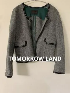 トゥモローランド ノーカラーチェックジャケット