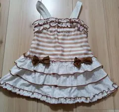 BEACH MEMORY ストライプ ワンピース水着