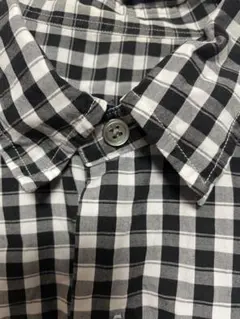 porter classic ロールアップシャツ　ギンガム　ブラックのサムネイル