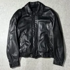 美品 LOEWE ナッパレザー A-2 レザージャケット 52 XL 黒のサムネイル