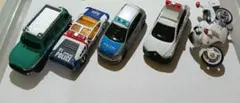 警察車両とバイクのミニカーセット