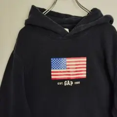 フ*ン様 ギャップ パーカー スウェット プルオーバー ブラック メンズXL