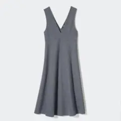 UNIQLO ブラッシュドジャージージャンパースカートL