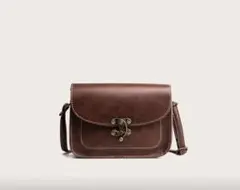 ブラウンレザーショルダーバッグ