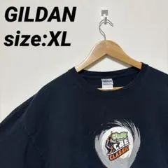 【US古着】ギルダン 半袖シャツ Tシャツ プリントロゴ バックプリント XL