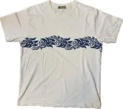 90’s SUN SURF 波柄 Tシャツ L 生成り色　日本製