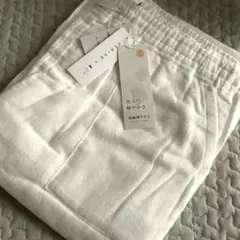 UCHINO×ao＋ Ａ超極薄ロングパンツ 紳士 XL ホワイト 綿100%