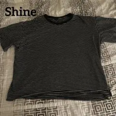 黒と白のストライプ Tシャツ 半袖