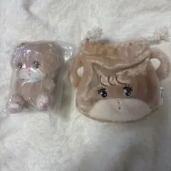 mikko ラテ 巾着 ぬいぐるみ キーホルダー