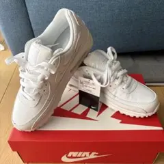 NIKE エアマックス90 LV8 25cm 厚底 シルバー 白 黒タグ付 - メルカリ