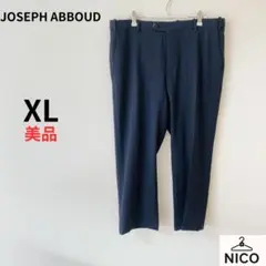 ジョセフアブード 千鳥格子柄 スラックスパンツ ネイビー 大きいサイズ 36のサムネイル