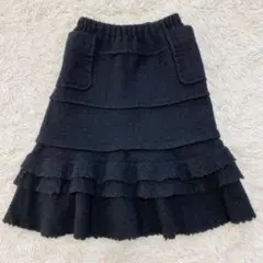 【美品】トリココムデギャルソン ティアードロングスカート AD2006 アルパカ