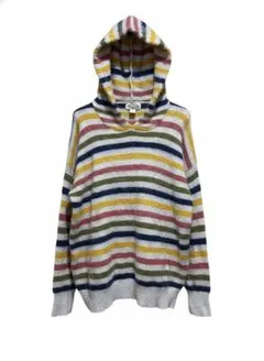 OLIVER フード付きストライプニット M