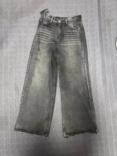 Asapmade ワイドレッグデニムパンツ グレー