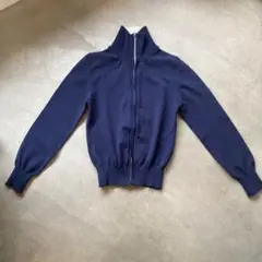 zucca ジャージ　ネイビー×ライトグレー　ファスナー