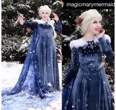 アナ雪 エルサ　家族の思い出 ドレス ディズニー 衣装 コスプレ Dハロ