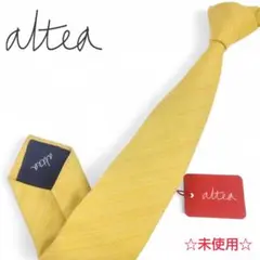 【altea/アルテア】未使用 ネクタイ 無地 ソリッド リネン 混紡