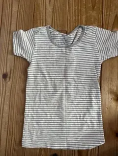 未使用　ジータ　Hotcott　130 グレーと白のストライプ 肌着