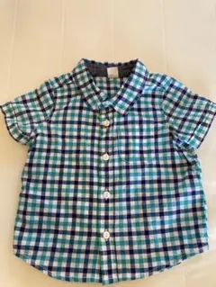 baby GAP チェック柄 半袖シャツ 12-18ヶ月
