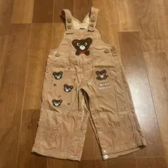 数回着用？　ミキハウス クマ　オーバーオール サイズ80