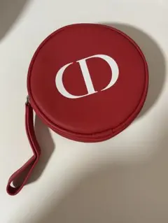 Dior 円形レッドポーチ