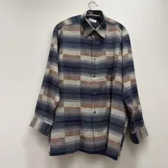 長袖柄シャツ