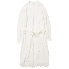 新品♡スラブ ロングガウン バスローブ♡ホワイト