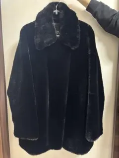 ZARA フェイクファーコート ブラック