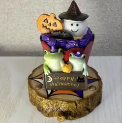 【ハロウィンセット】コポー　カエル　手作り一点物台座