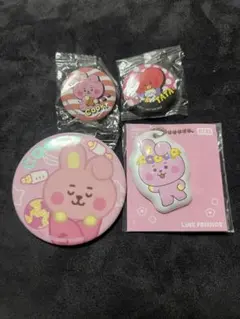 BT21 TATA COOKY 缶バッジ、チャームセット
