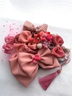 七五三 着物 ハーフ成人式 ヘッドドレス♡ぎゅっとまとめてもかわいいシリーズも♡