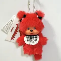 カスタム 顔でかモンチッチ SSキーチェーン レッドカラー