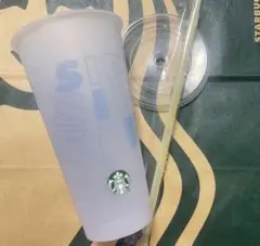 2025ミステリーカラーチェンジングリユーザブルコールドカップ710ml ブルー