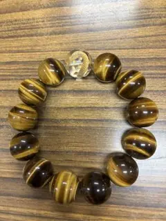 タイガーアイ 龍彫刻 ブレスレット数珠玉18㎜