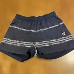 FILA ネイビー ストライプ ハーフパンツ M