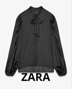 ZARA ZW COLLECTION バルーンスリーブシャツ 黒