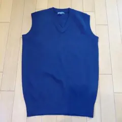 ネイビーVネックニットベスト