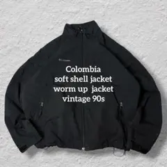 Colombiaソフトシェルジャケットウォームアップジャケットブラック古着中綿