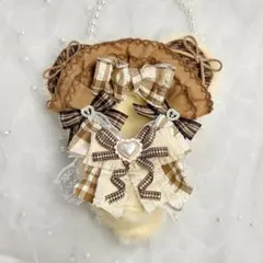 10cm ちびぐるみ ぬい服 着ぐるみ プリンクマ しっぽ付き #62