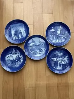 ロイヤルコペンハーゲンイヤープレート ５枚セット(2000年〜2005年)