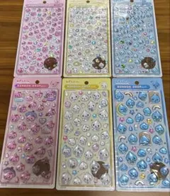 【正規品】しずくちゃん　ボンボンドロップシール　6点セット