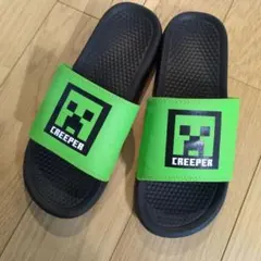 Minecraft　CREEPER グリーンサンダル サイズ21〜23cm