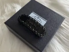PRADA プラダ プレックス ヘアクリップ バレッタ 黒 定価71,500円