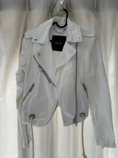 DIESEL ホワイト ライダースジャケット