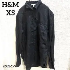 H&M ブラック長袖シャツ XS