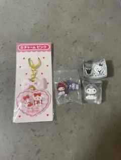 マイメロディ　クロミ　なかよしドロップチャームフロッキーマスコット 他3個セット