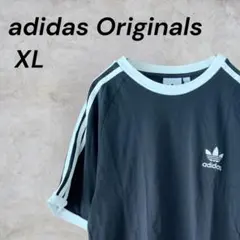 アディダスオリジナルス 3ストライプ Tシャツ ブラック Lサイズ