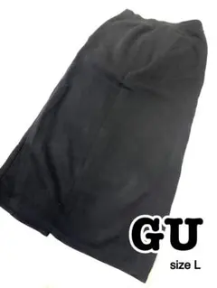 ヘビーウェイトスウェットナロースカート(24年商品) gu ブラック　L
