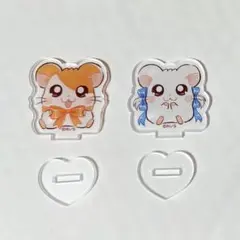 セリア　とっとこハム太郎　アクリルスタンド　ハム太郎　リボンちゃん