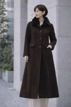 ✨早い者勝ち✨ ロングコート ファー襟 フェイクファー 9AR 通勤カジュアル